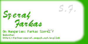 szeraf farkas business card